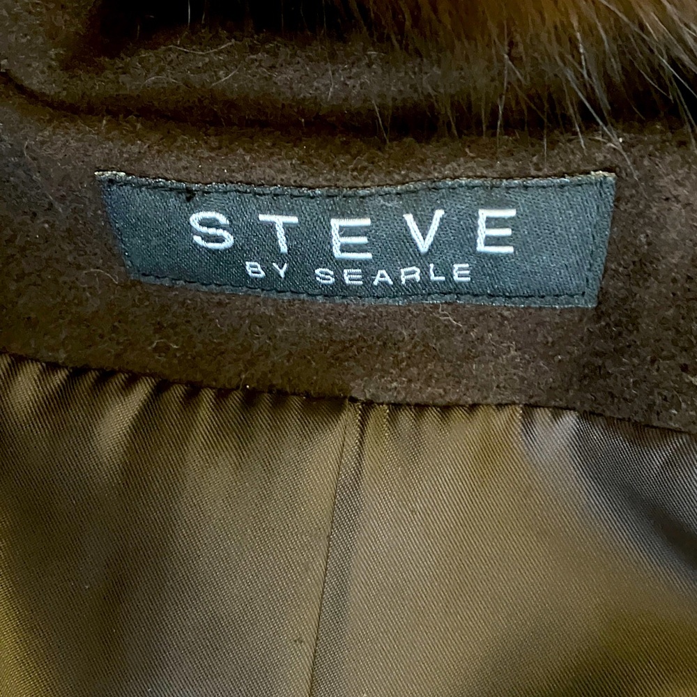Steve by Searle Cashmere Wool Coat w/fur - Picture 2 of 10